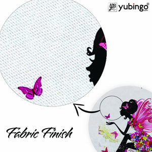The Pixie With Her Butterflies Mouse Pad (Round)-Image3