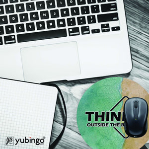 Think Outside The Box Mouse Pad (Round)-Image4