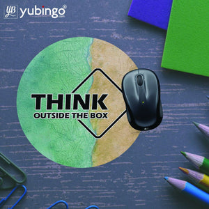Think Outside The Box Mouse Pad (Round)-Image5