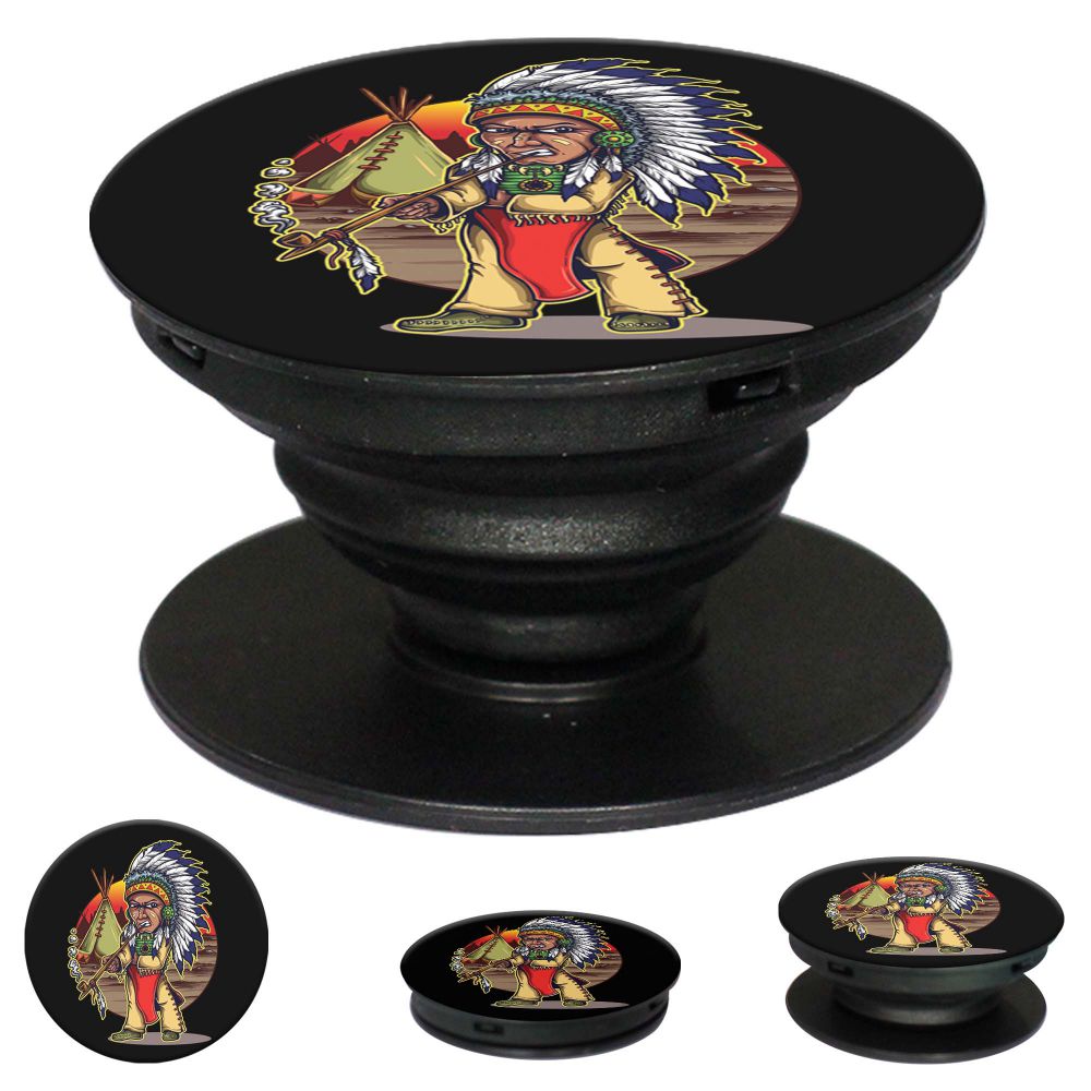 Tribal Woman Mobile Grip Stand (Black)