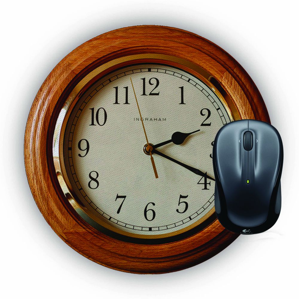 Vintage Clock Mouse Pad (Round)
