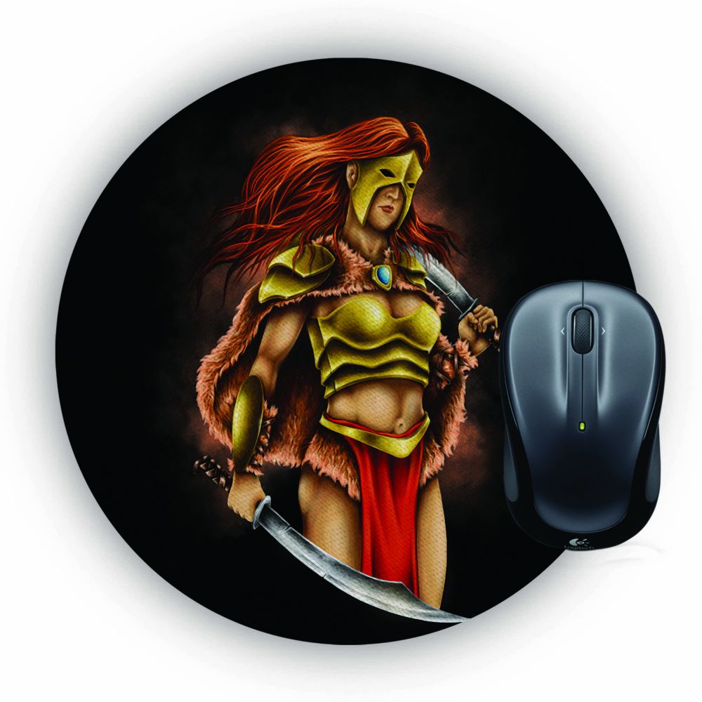 Warrior Queen Mouse Pad (Round)