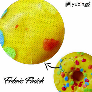 Yellow Doughnut Mouse Pad (Round)-Image3
