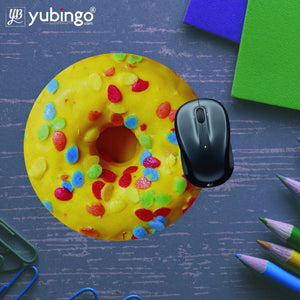 Yellow Doughnut Mouse Pad (Round)-Image5