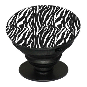 Zebra Stripes Mobile Grip Stand (Black)