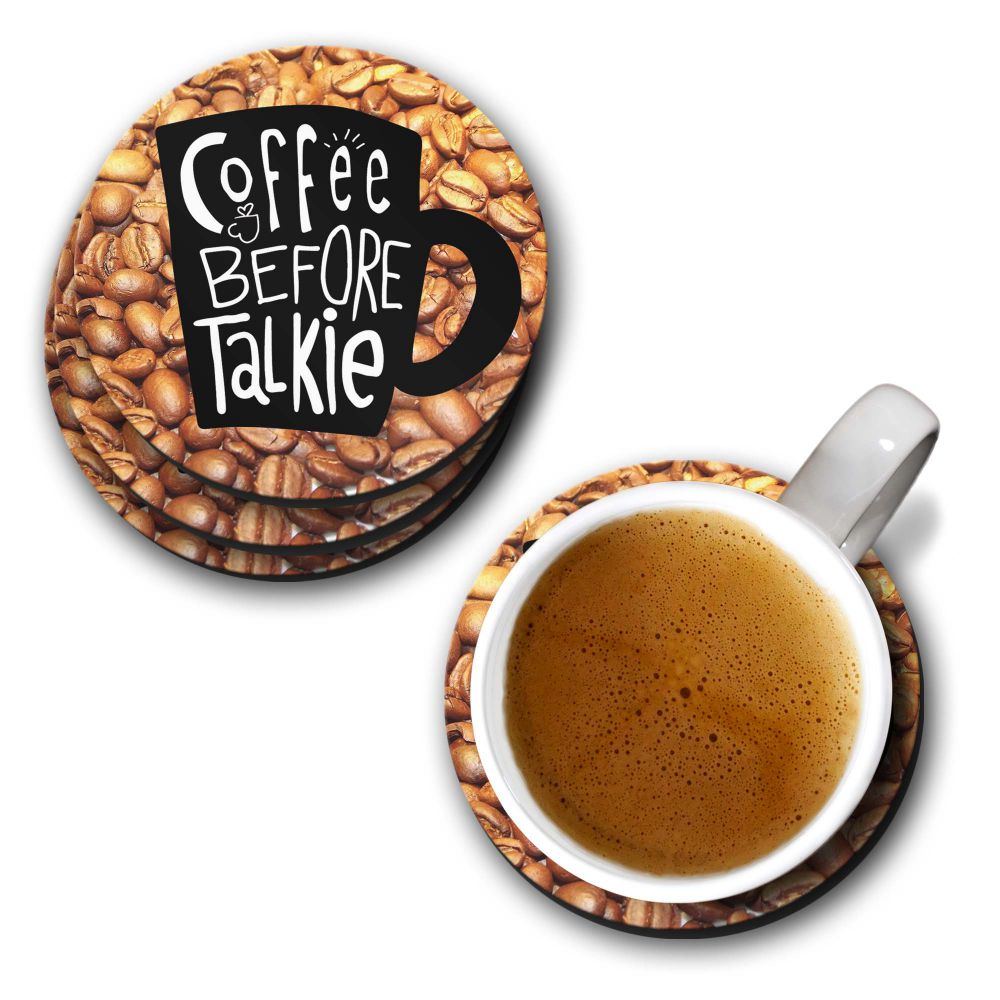 Coffee Before Talkie Coasters