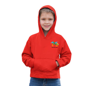Red  Customised Kids Hoodie - Front and Back Print