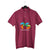 Maroon  Customised Men's Polo Neck  T-Shirt - Front  Print