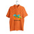 Orange Customised Men's Polo Neck  T-Shirt - Front  Print