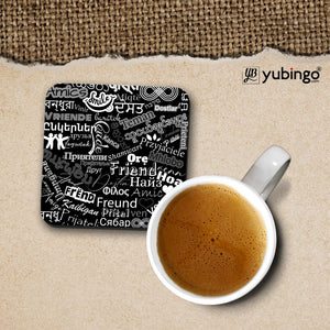 Friend in All Languages Coffee Mug with Coaster and Keychain-Image3