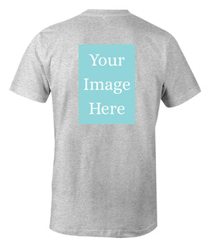 Grey Customised Men's T-Shirt - Back Print