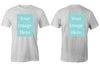Grey Customised Men's T-Shirt - Front and Back Print