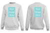 Heather Grey Customised Sweat Shirt - Front and Back Print