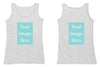 Grey Customised Tank Top - Front and Back Print