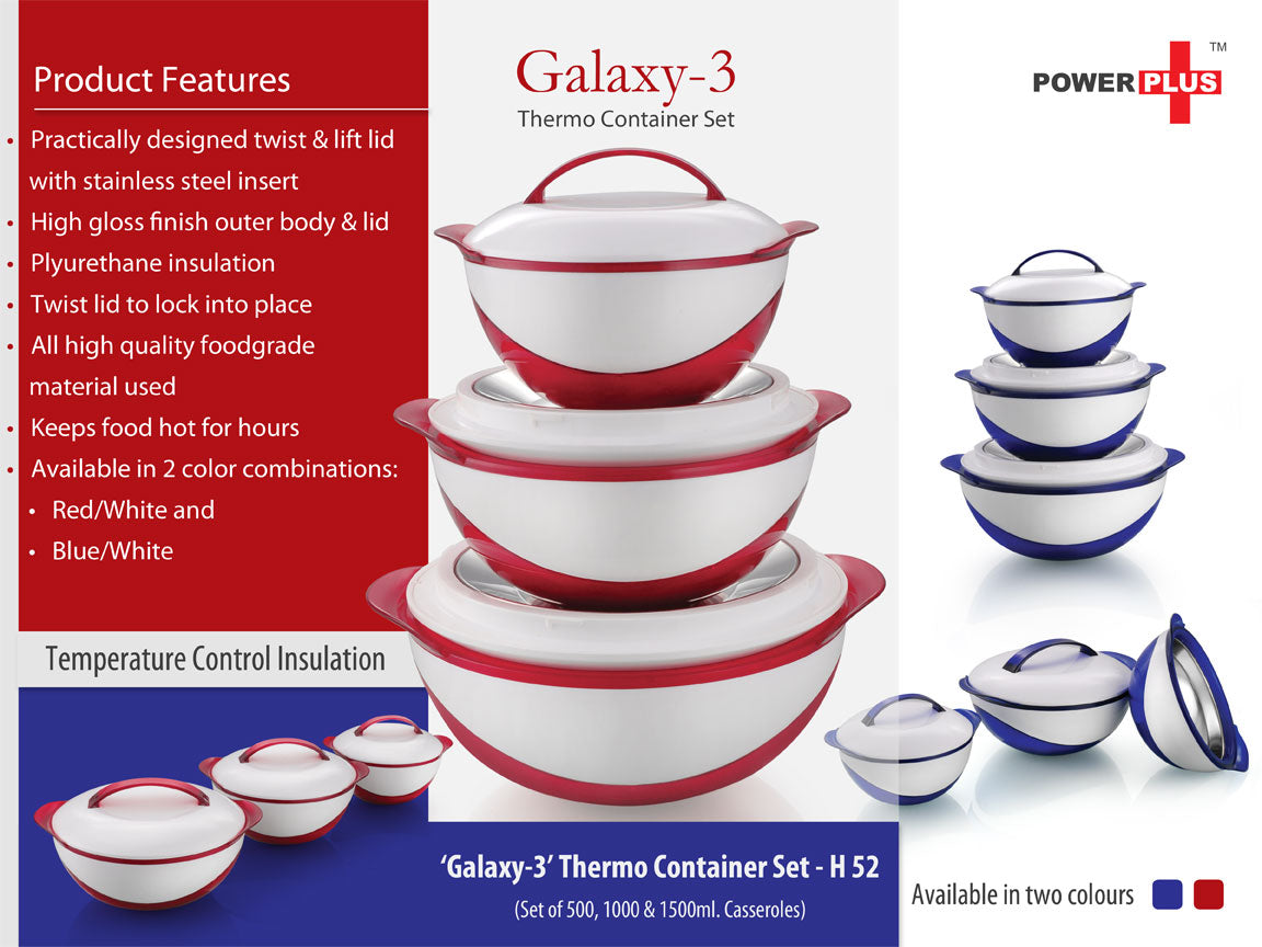 Keep Your Food Hot and Fresh with Galaxy 3 pc Casserole Set