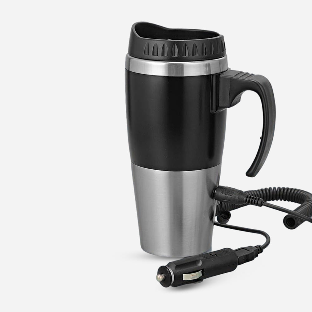 Car Heater Mug with Car or USB Charger - 500ml, Available in Black