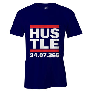 Hustle 365 Days Men T-Shirt-Navy Blue