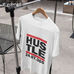 Hustle 365 Days Men T-Shirt-White