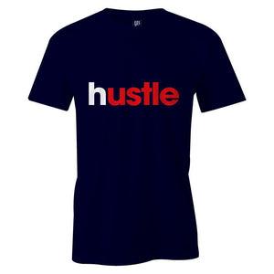Hustle Men T-Shirt-Navy Blue