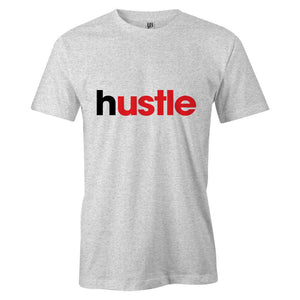 Hustle Men T-Shirt-White Melange