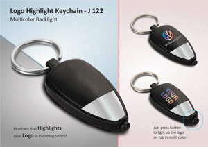 Crown Shaped Keychain with Multicolor Logo Highlight
