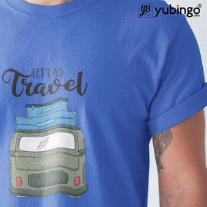 Let's Go Traveling Men T-Shirt-Royal Blue
