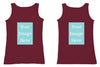 Maroon Customised Tank Top - Front and Back Print