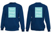 Navy Blue Customised Sweat Shirt - Front and Back Print