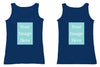 Navy Customised Tank Top - Front and Back Print