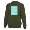 Olive Green Customised Sweat Shirt - Front Print