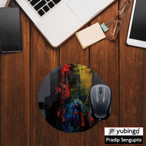 Superman Mouse Pad (Round)-Image2