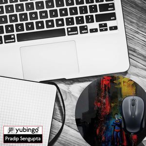 Superman Mouse Pad (Round)-Image4