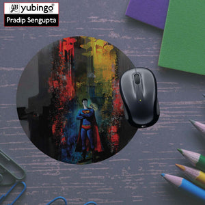 Superman Mouse Pad (Round)-Image5