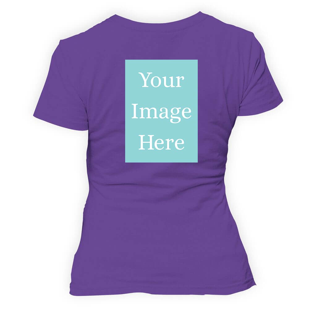 Purple Customised Women's T-Shirt - Back Print