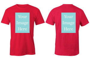 Red Customised Men's T-Shirt - Front and Back Print