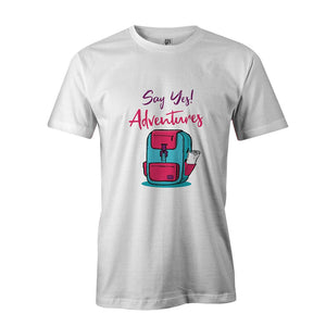 Say Yes to New Adventure Men T-Shirt-White