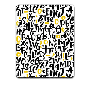 Alphabets & Numbers Mouse Pad