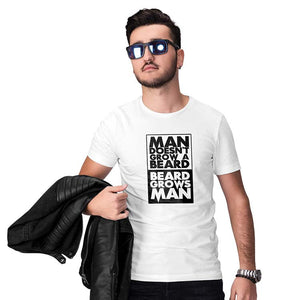 Beard Grows Man Men T-Shirt-White