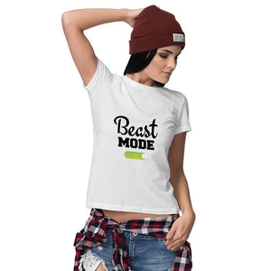 Beast Mode Women T-Shirt-White