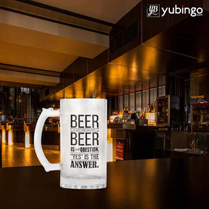 Beer Is the Question Beer Mug-Image4