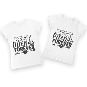 Best Friends Forever BFF T-Shirt-White