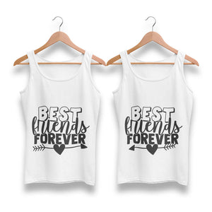 Best Friends Forever BFF Tank Tops-White