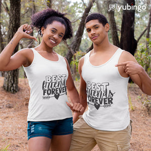 Best Friends Forever BFF Tank Tops-White