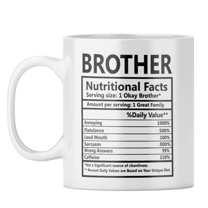 Brother Nutritional Fact Coffee Mug-Image2