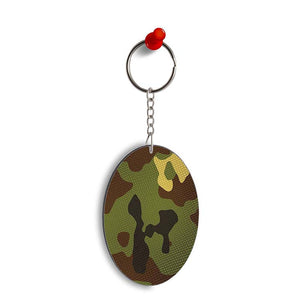 Army Camouflage Oval Key Chain