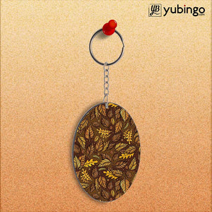 Autumn Leaves Oval Key Chain-Image2