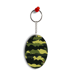 Camouflage Oval Key Chain