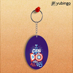 Can Do This All Day Oval Key Chain-Image2