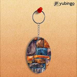 Colourful Stones Oval Key Chain-Image2