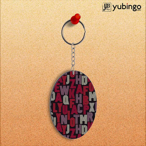 Cool Alphabets Oval Key Chain-Image2
